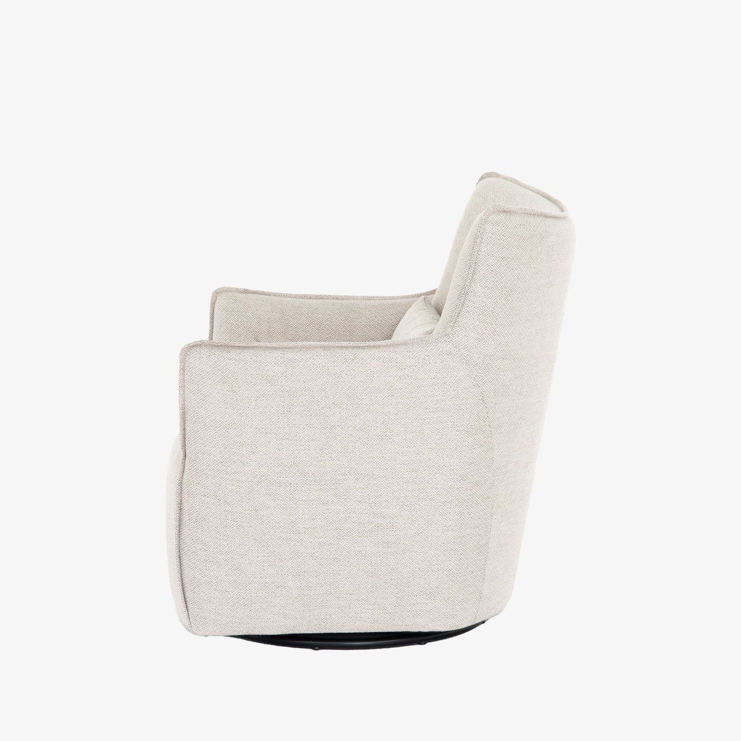 Chaise pivotante Four Hands Kimble en platine noble