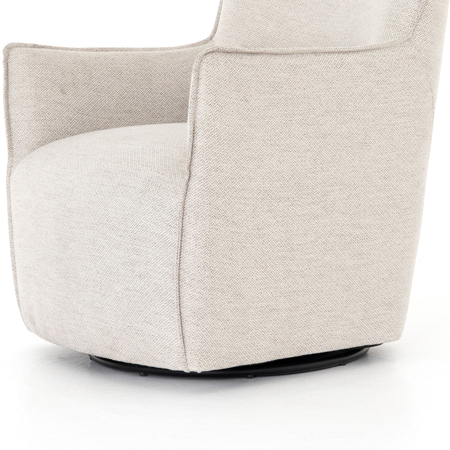 Chaise pivotante Four Hands Kimble en platine noble