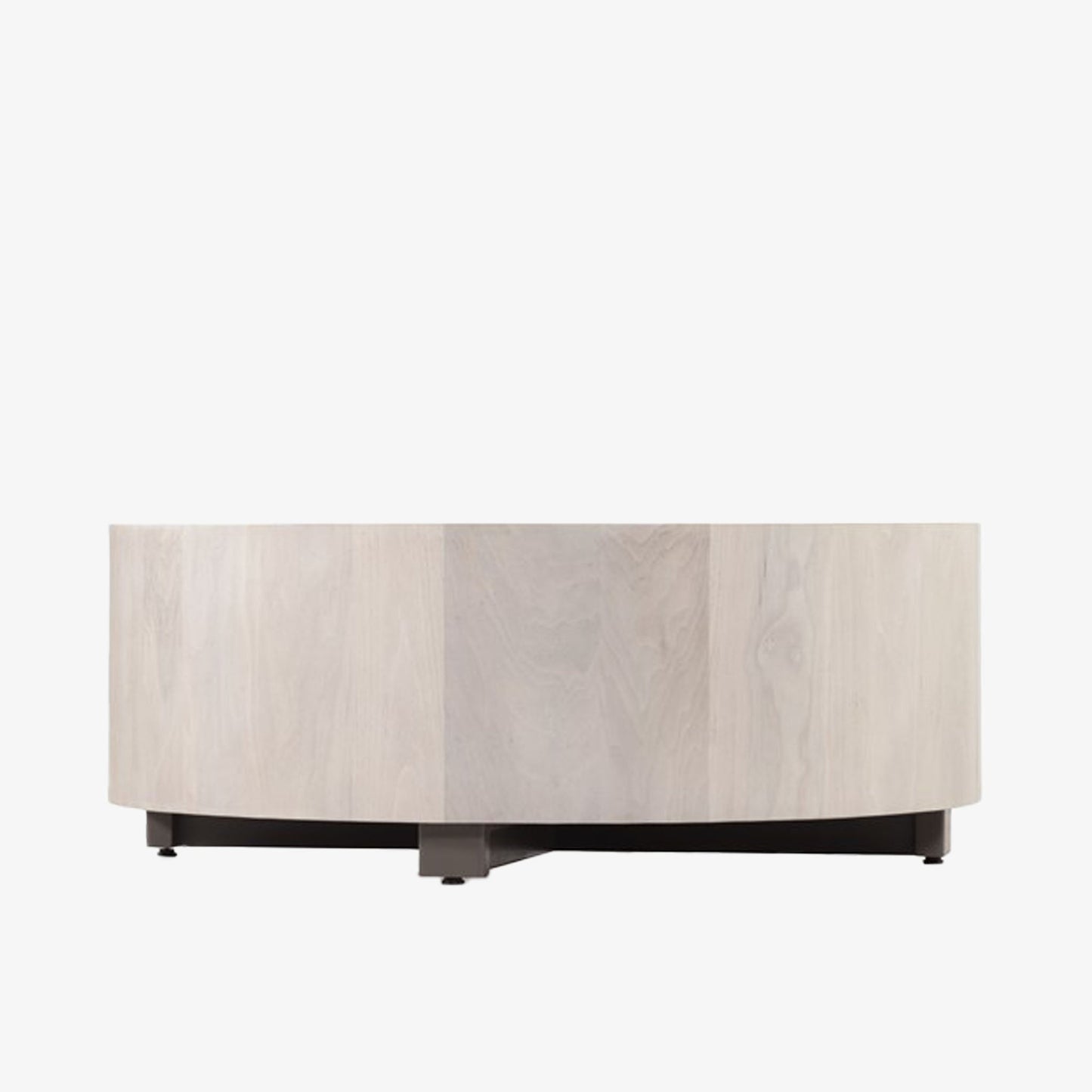 Table basse ronde Hudson Four Hands en noyer cendré
