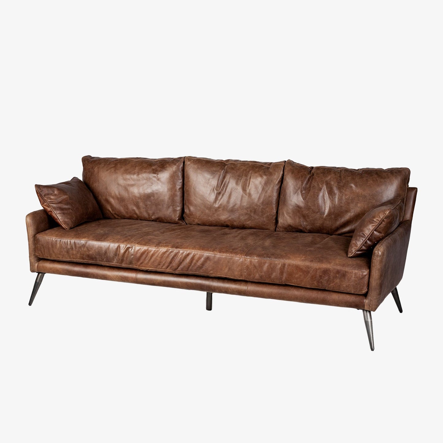 Canapé Colter en cuir marron de 82 pouces