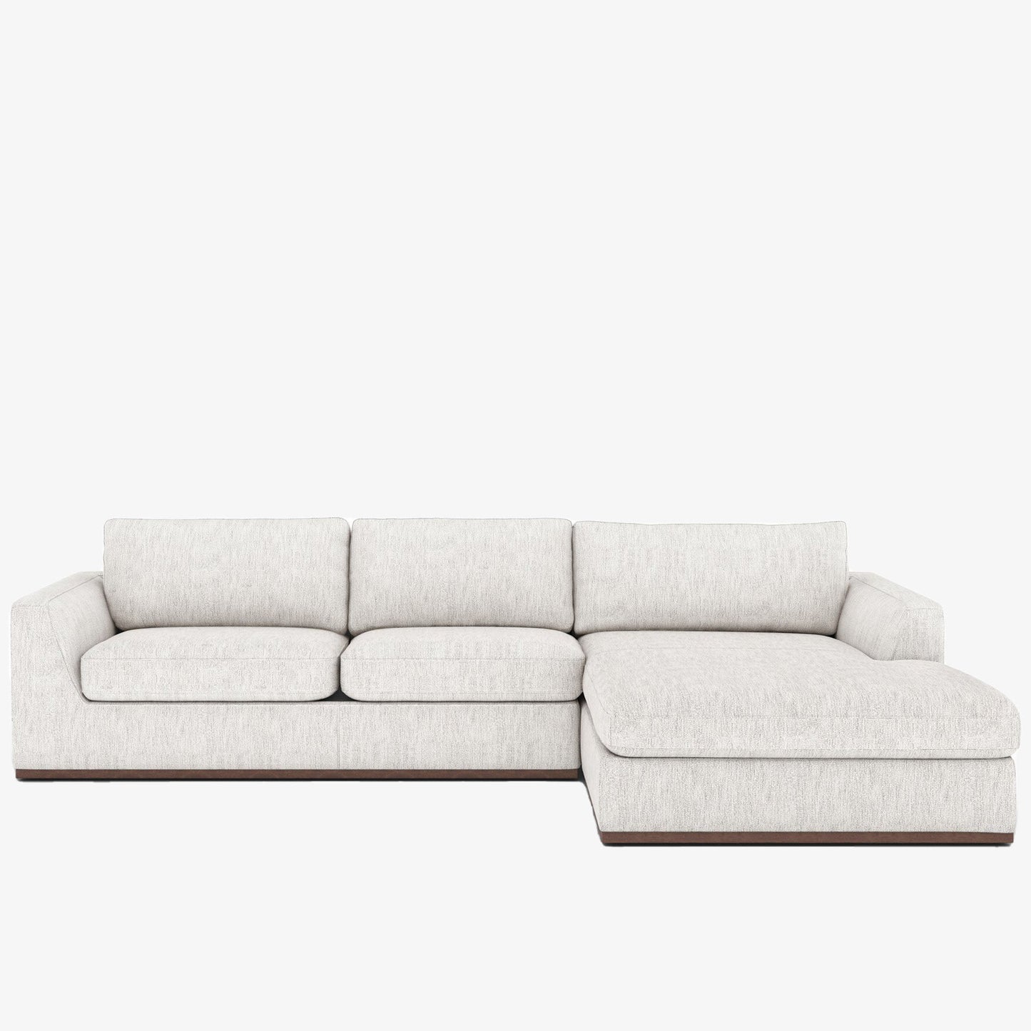 Canapé sectionnel 2 pièces Four Hands Colt en coton mérinos, chaise longue droite
