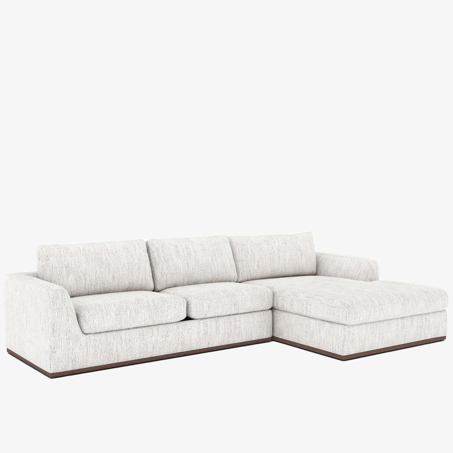 Canapé sectionnel 2 pièces Four Hands Colt en coton mérinos, chaise longue droite