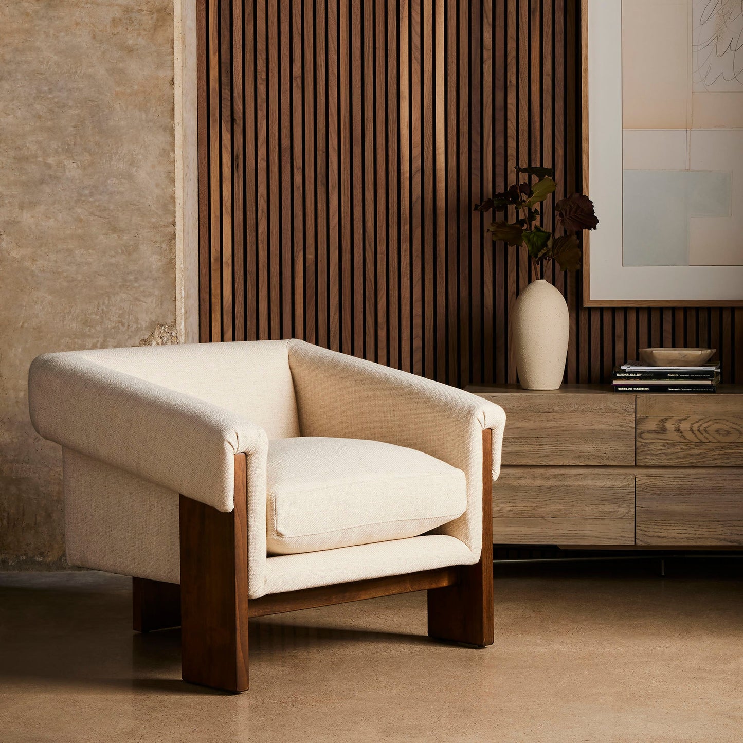 Chaise Four Hands Cairo en crème Thames