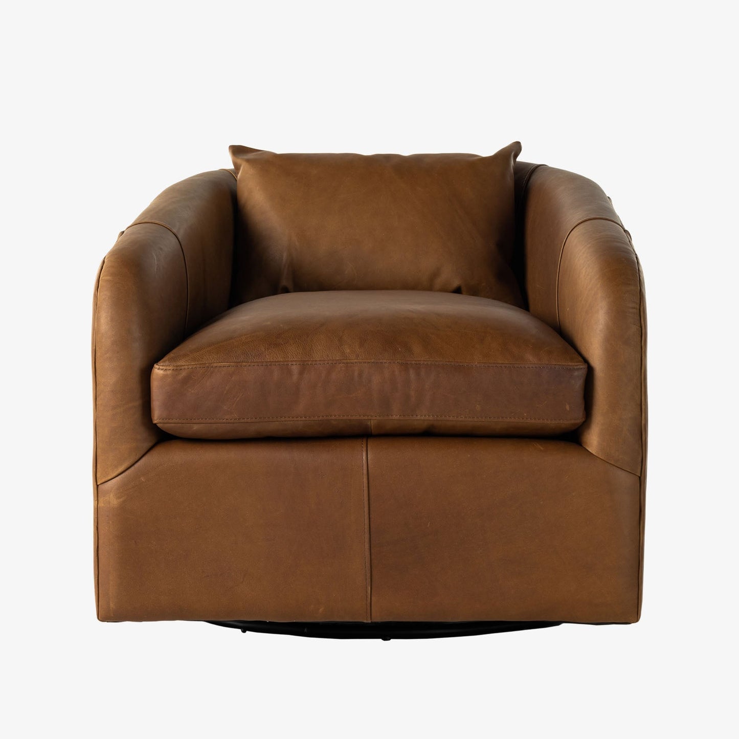 Fauteuil pivotant Topanga à quatre mains en Sienna Heirloom