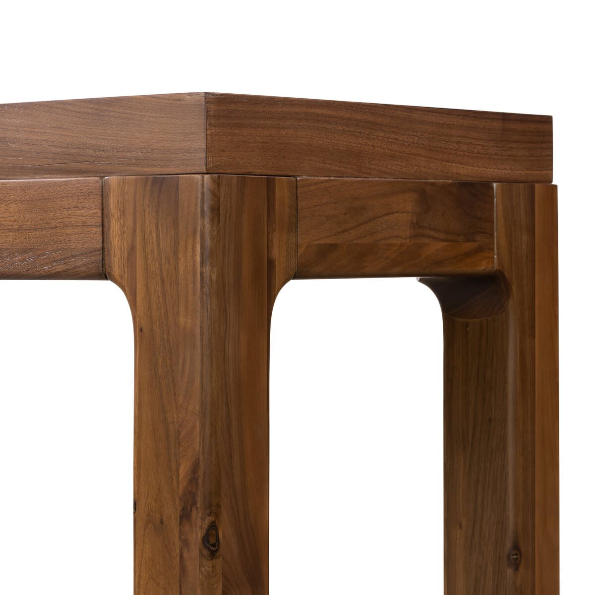 Console Arturo à quatre mains en placage de noyer naturel