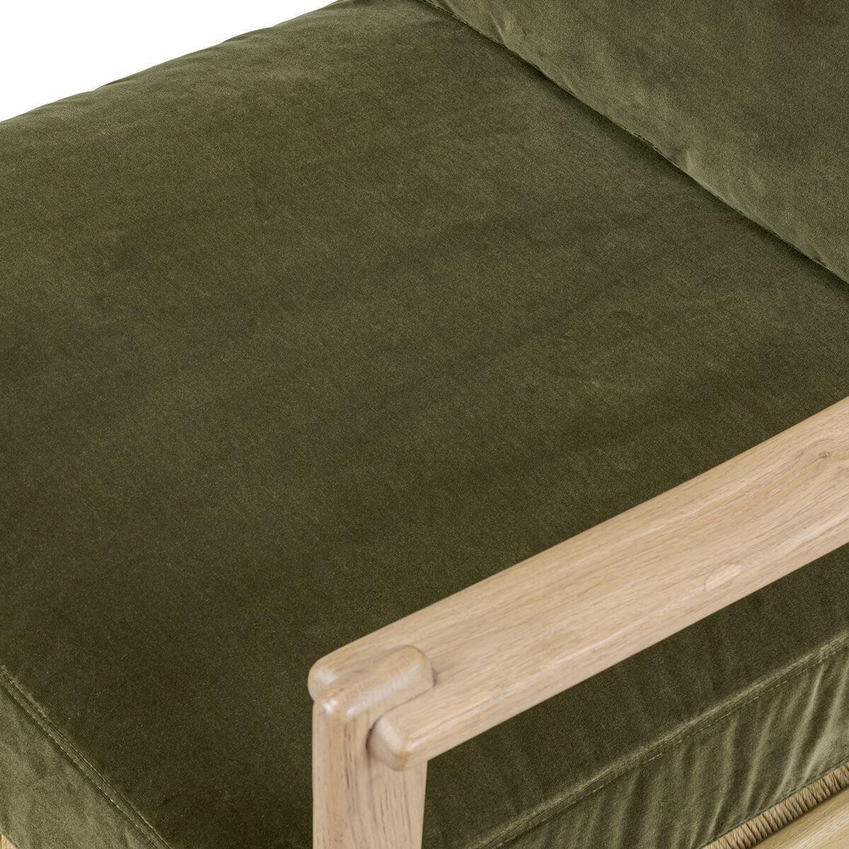 Chaise Barwin à quatre mains en Surrey Olive