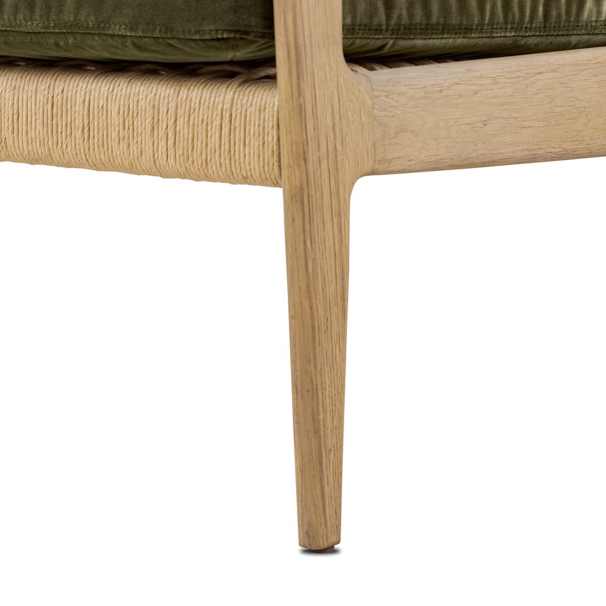 Chaise Barwin à quatre mains en Surrey Olive