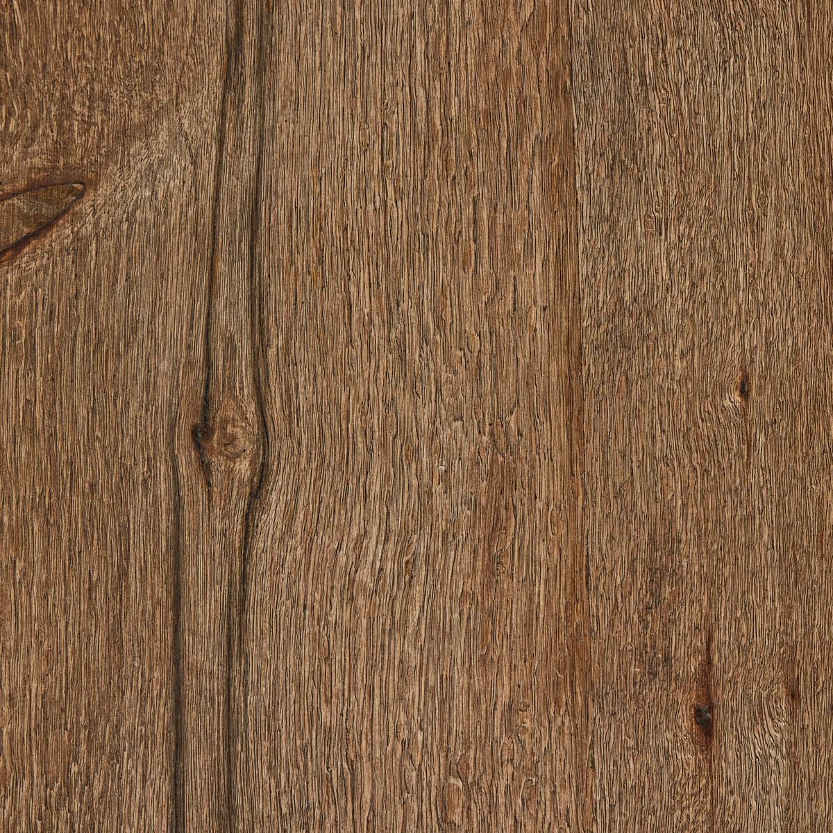 Table basse carrée Brinton à quatre mains en placage de chêne rustique