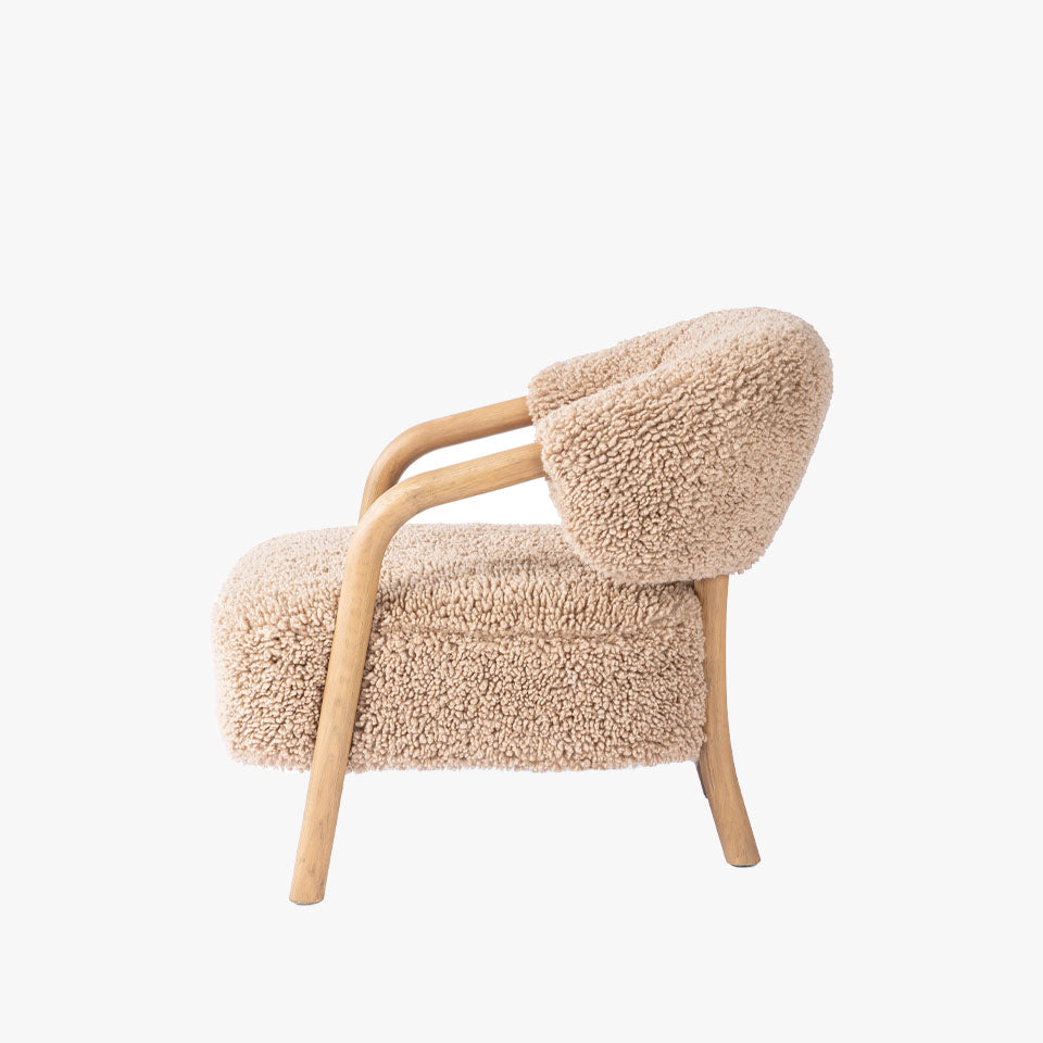 Chaise Brodie à quatre mains en toast Andes