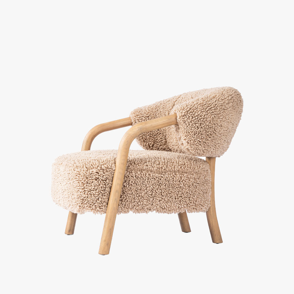 Chaise Brodie à quatre mains en toast Andes