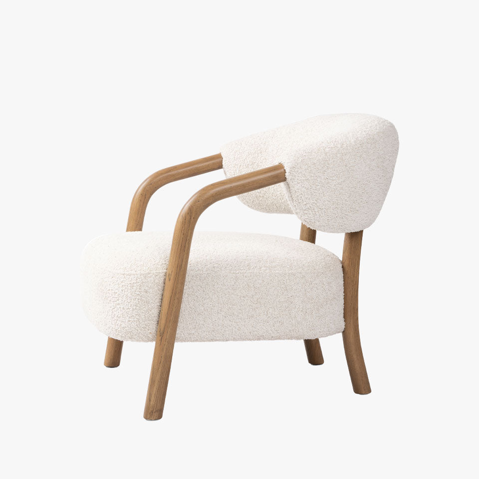 Chaise Brodie à quatre mains en ivoire Sheldon