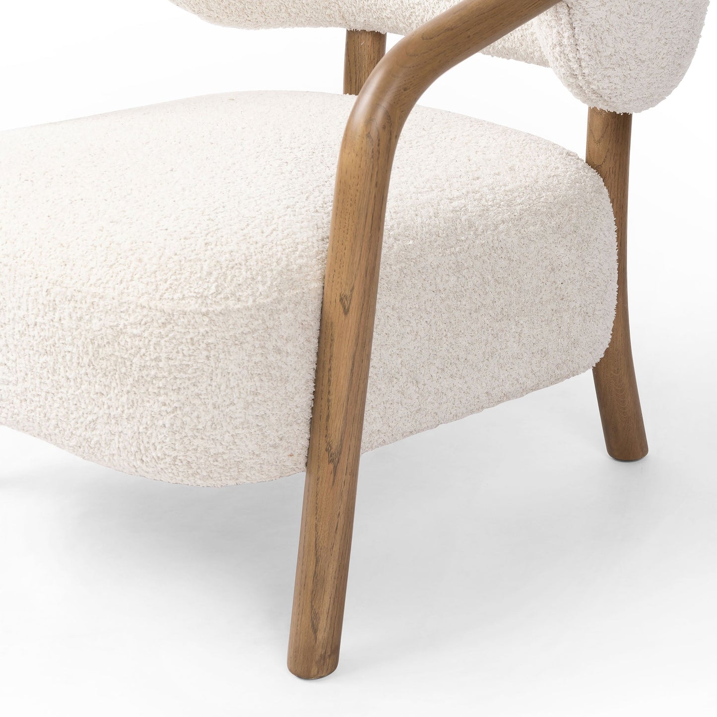 Chaise Brodie à quatre mains en ivoire Sheldon