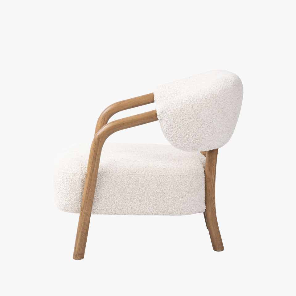 Chaise Brodie à quatre mains en ivoire Sheldon
