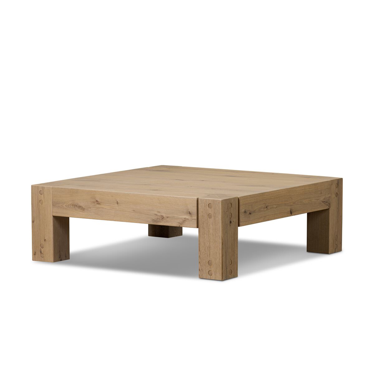 Table basse Four Hands Emmer en chêne fumé vieilli