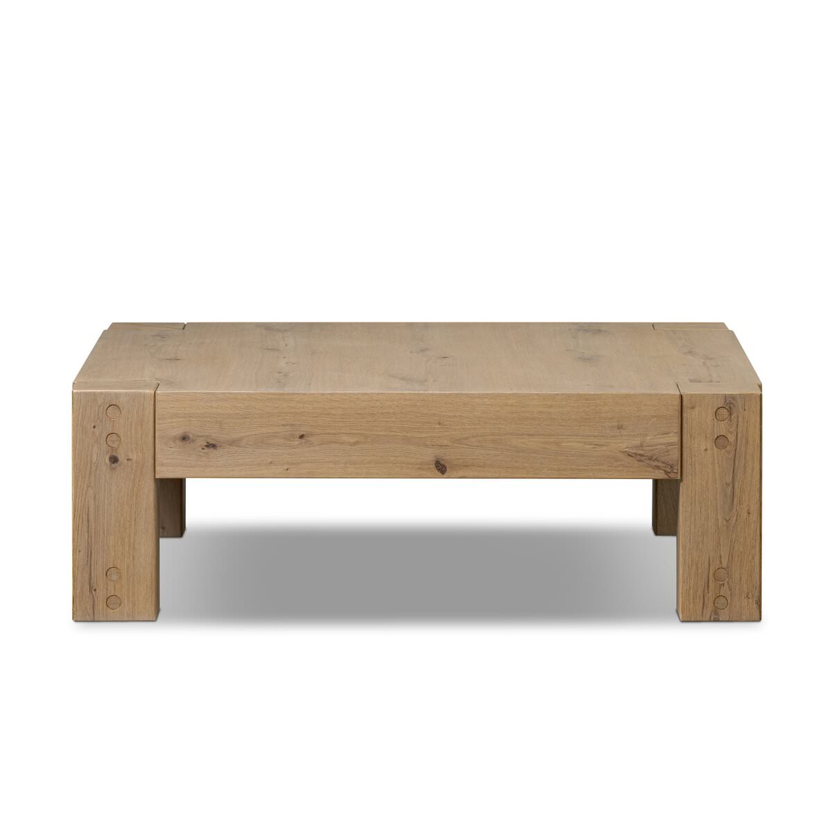 Table basse Four Hands Emmer en chêne fumé vieilli