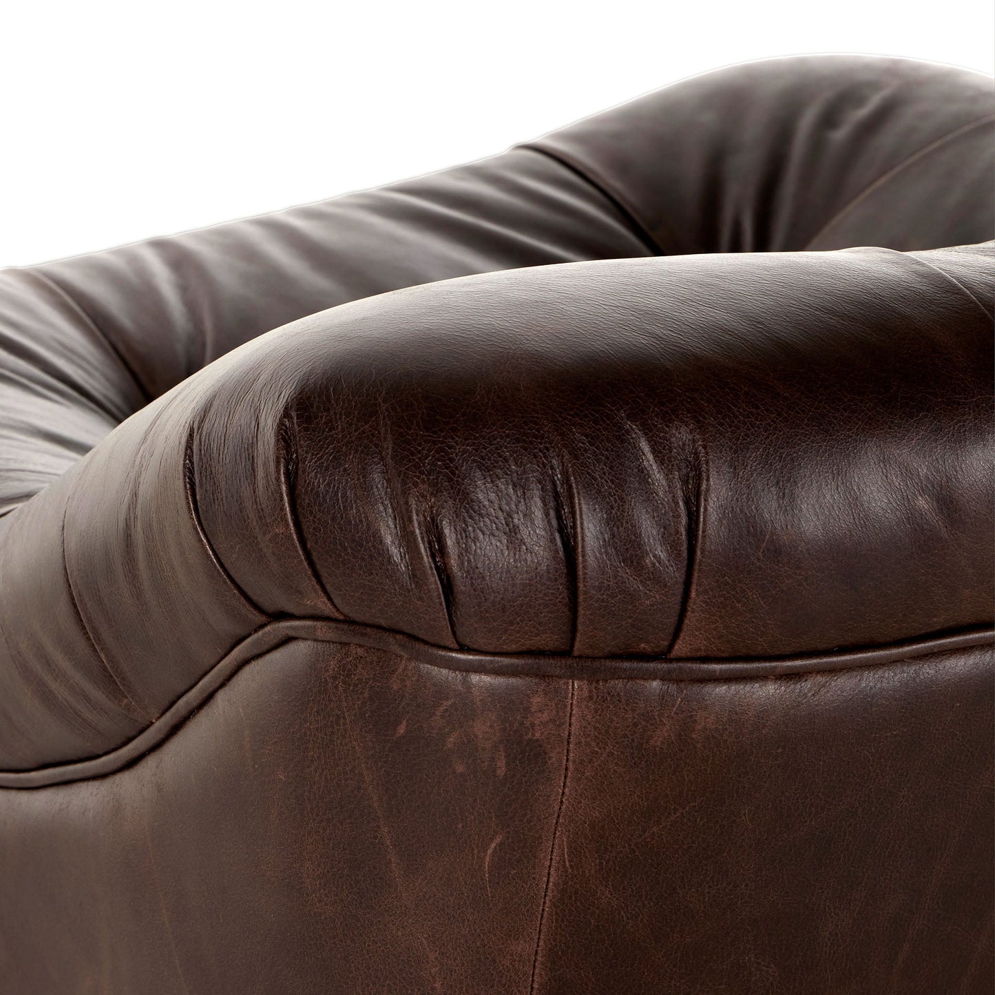 Chaise pivotante Farley à quatre mains en couleur cigare Conroe
