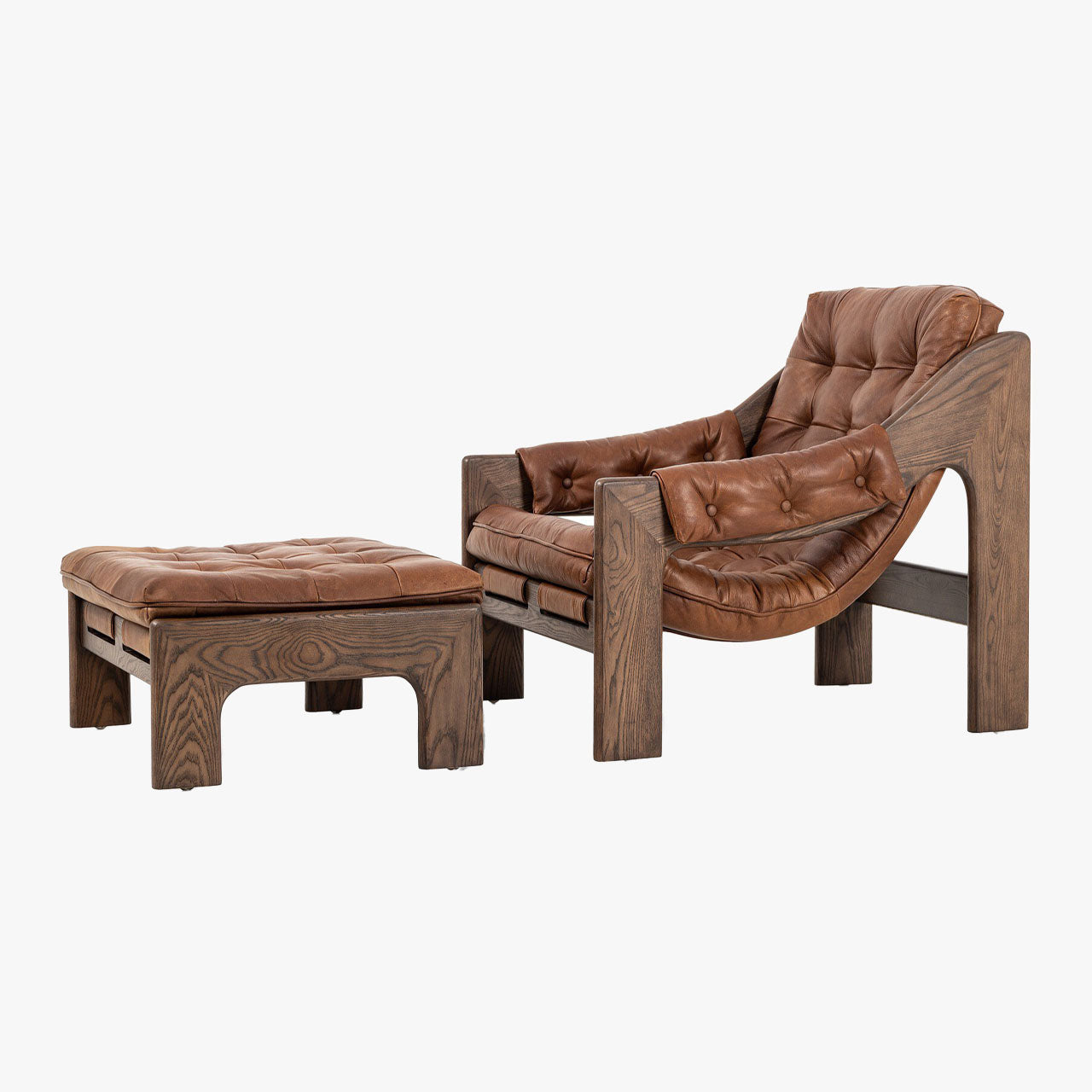 Chaise et ottomane Halston Four Hands en Sienna Heirloom