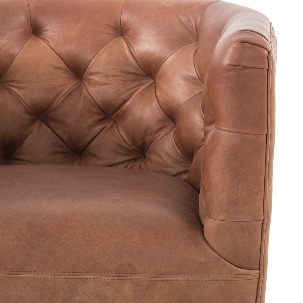 Chaise pivotante Four Hands Hanover en Sienna Heirloom