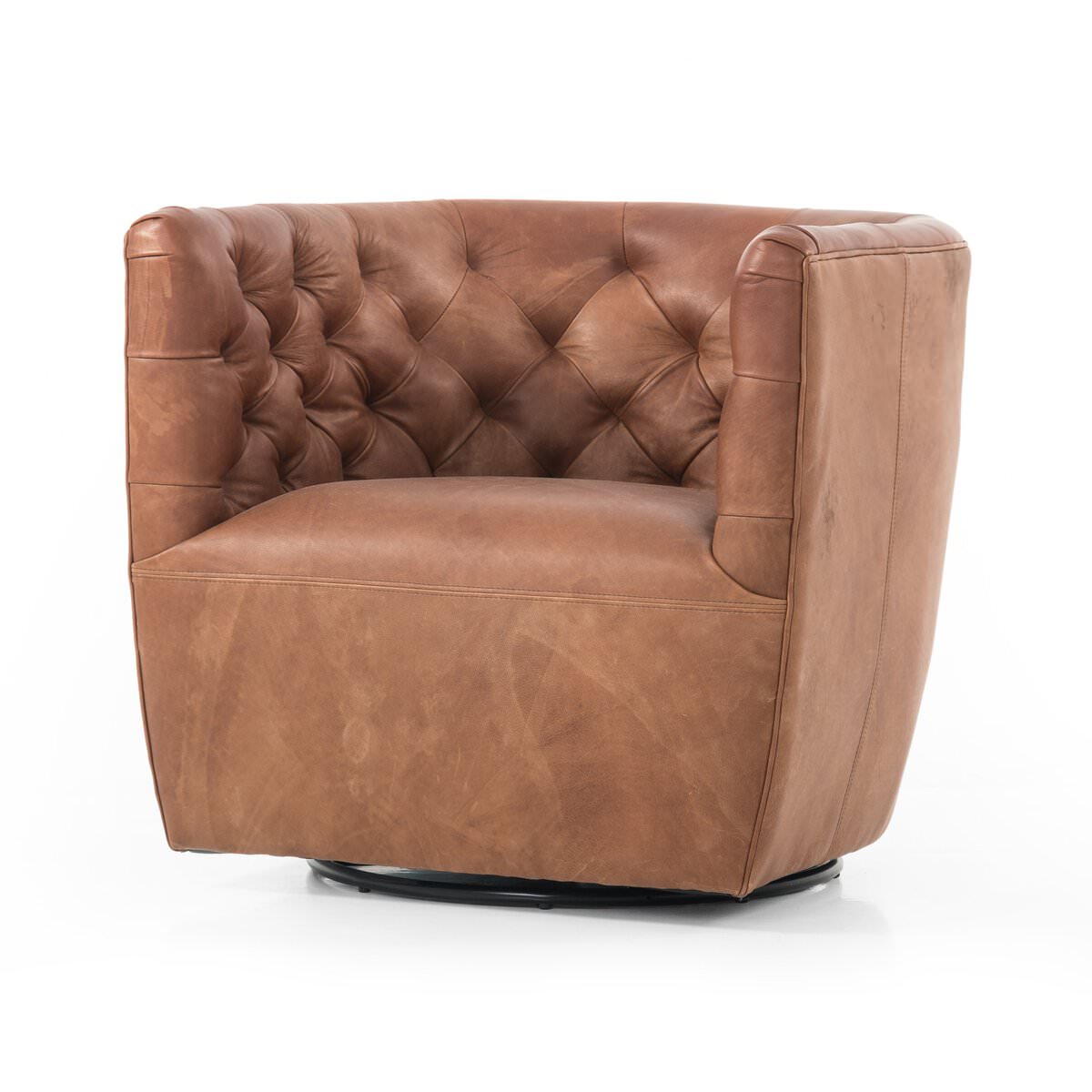 Chaise pivotante Four Hands Hanover en Sienna Heirloom