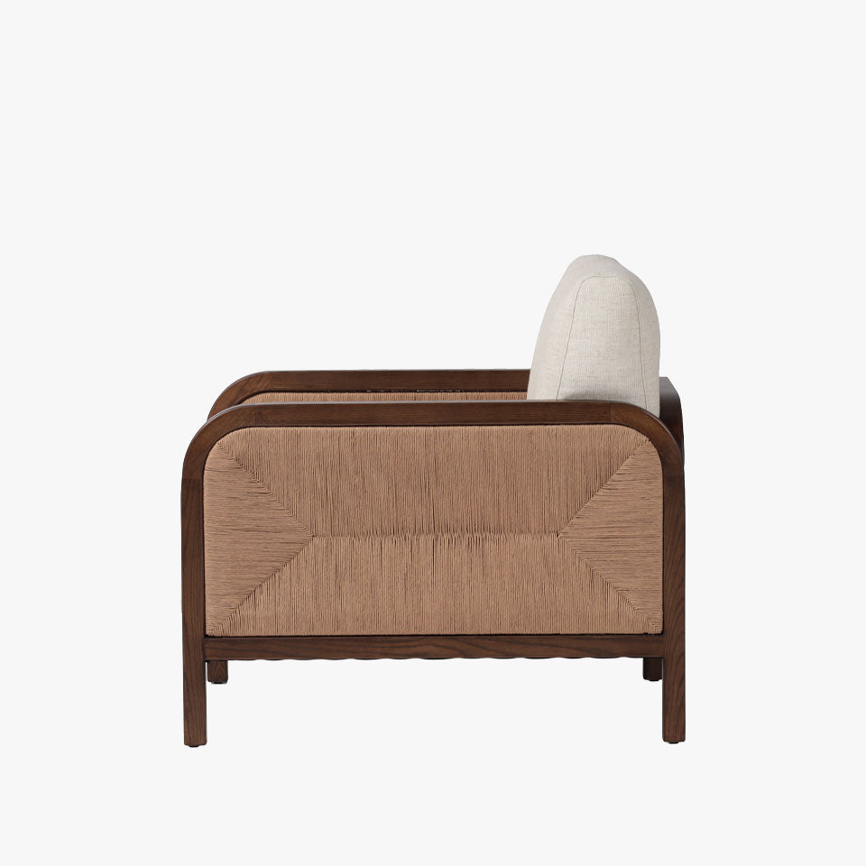 Chaise Kalani à quatre mains en Alcala crème