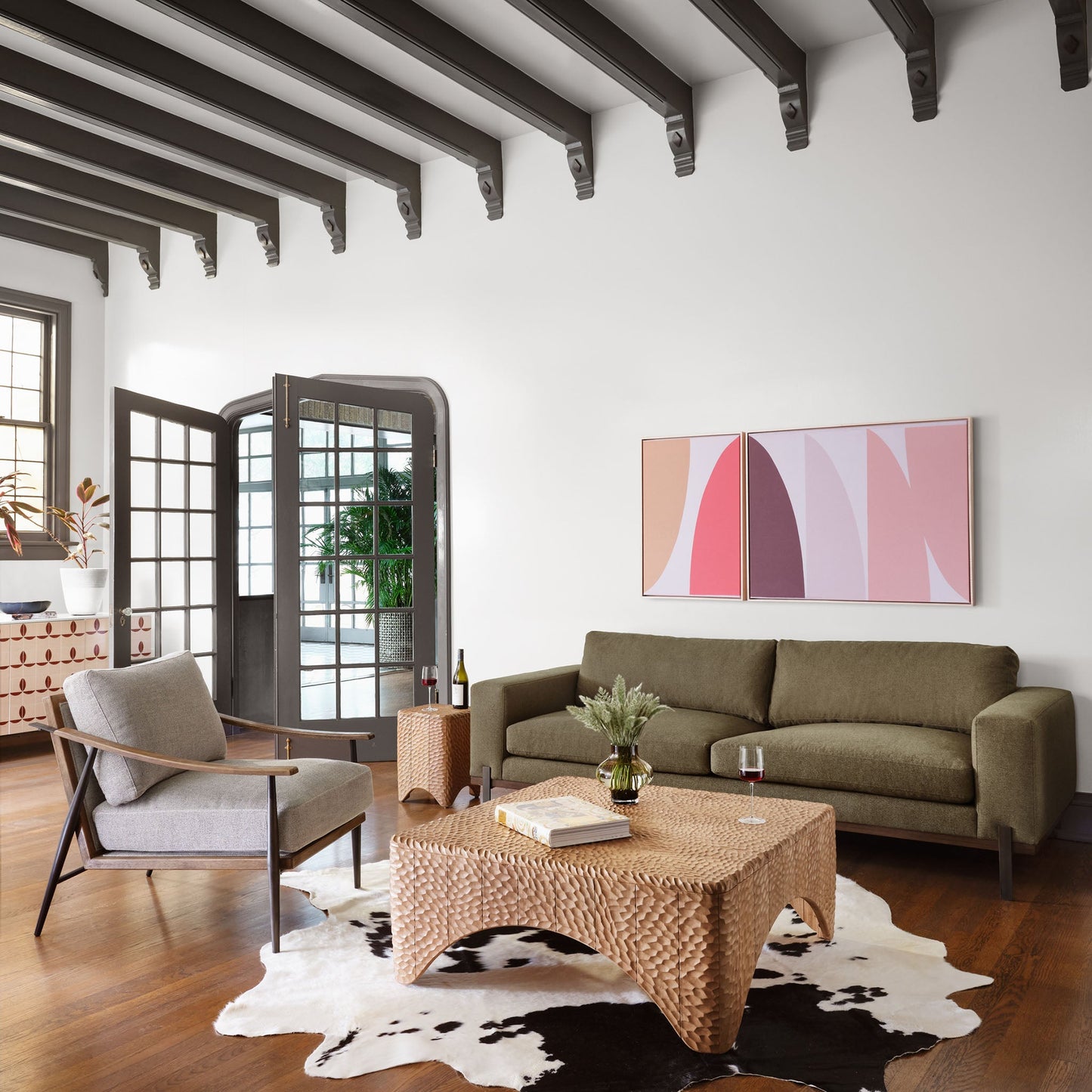 Chaise Kennedy Four Hands en gabardine grise