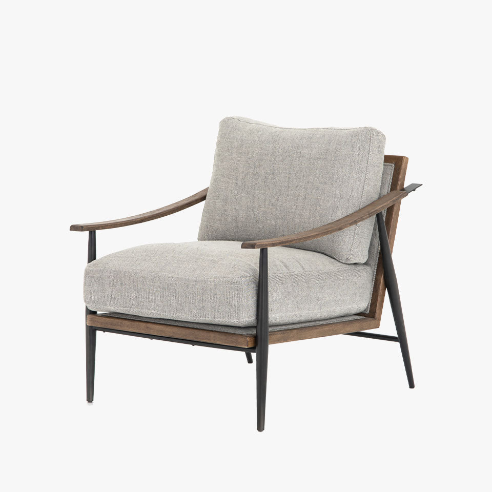 Chaise Kennedy Four Hands en gabardine grise
