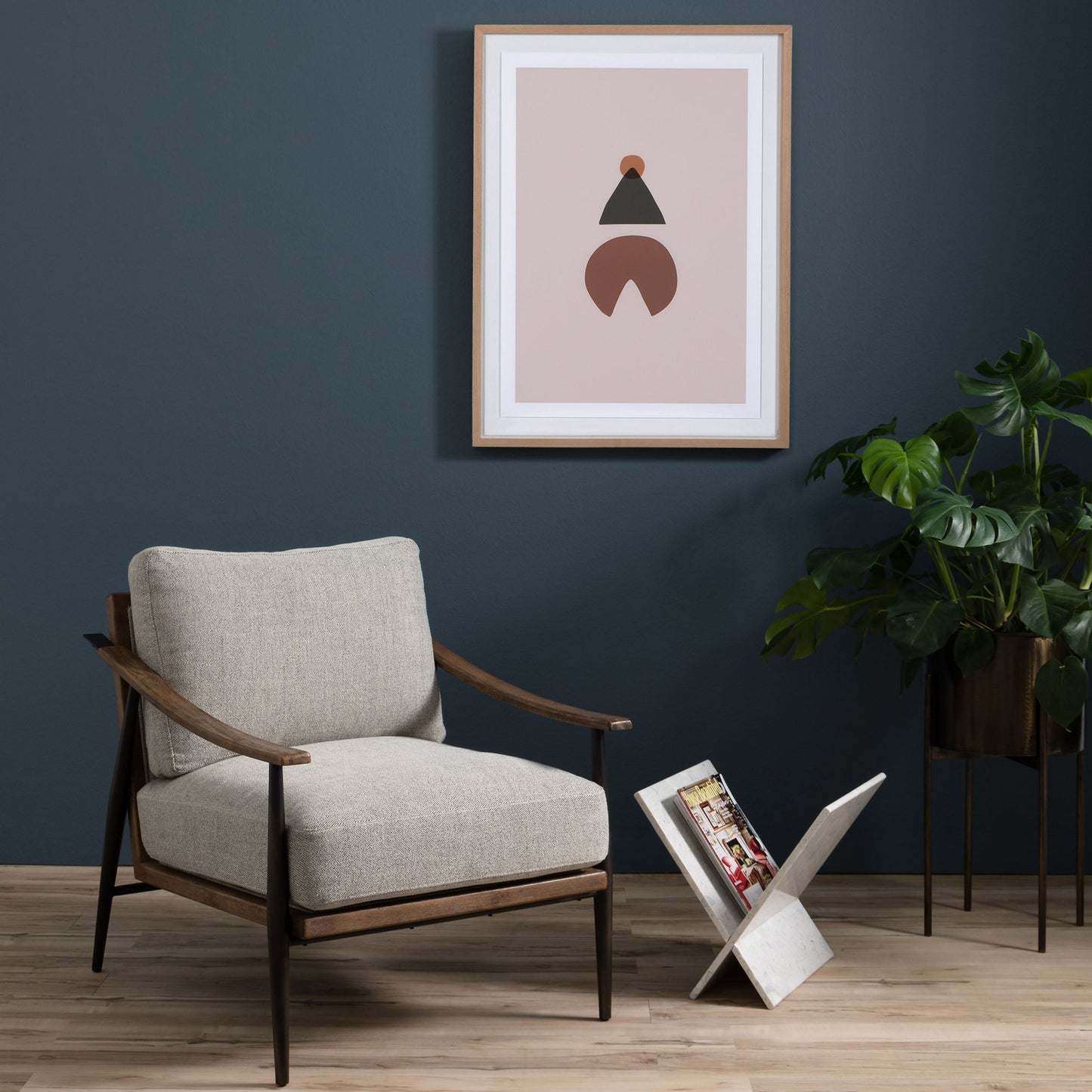 Chaise Kennedy Four Hands en gabardine grise