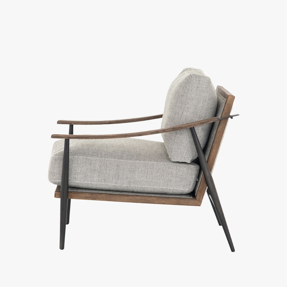 Chaise Kennedy Four Hands en gabardine grise