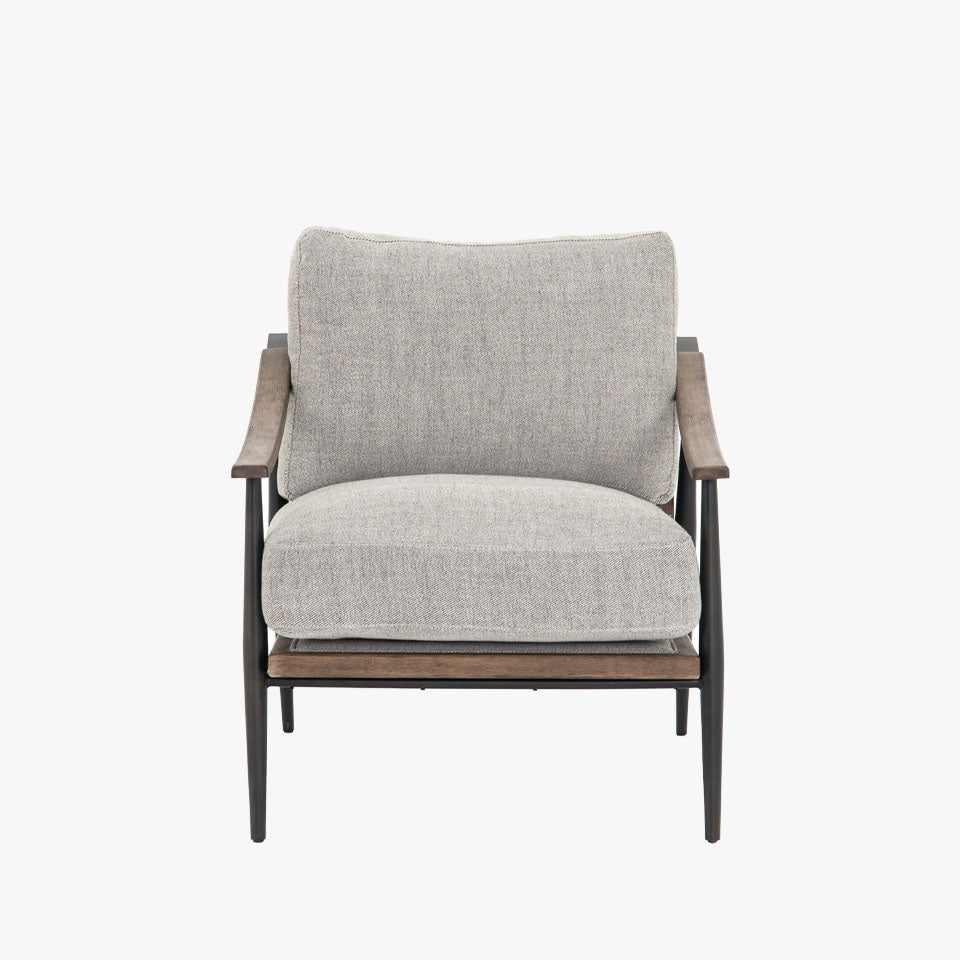 Chaise Kennedy Four Hands en gabardine grise