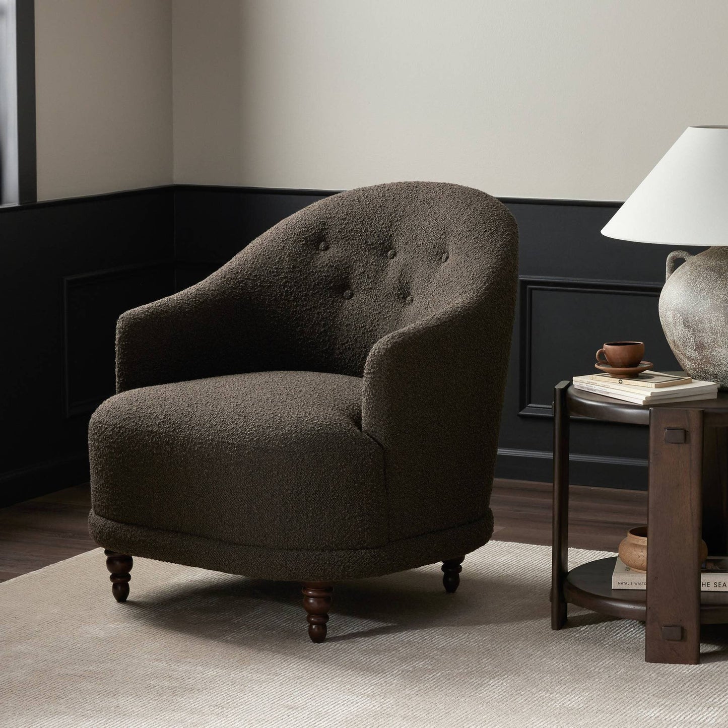 Chaise Marnie à quatre mains en vison Knoll