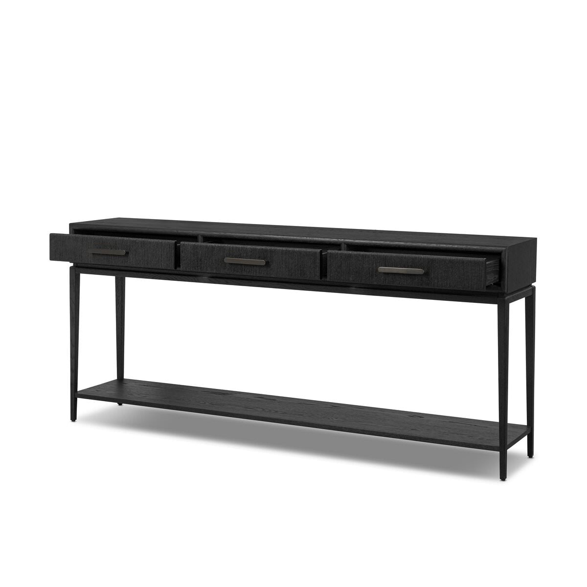 Console Rosenell à quatre mains - 78 po en chêne noir massif