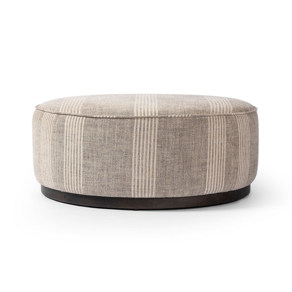 Grand pouf rond Sinclair à quatre mains en silex de Manchester