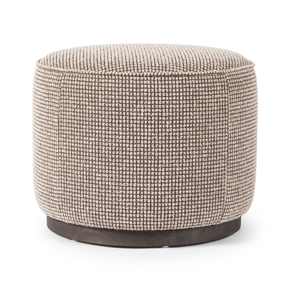 Pouf rond Sinclair Four Hands en taupe Barrow