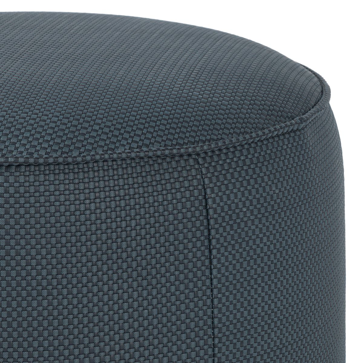 Pouf rond Sinclair à quatre mains en Fresno Cobalt