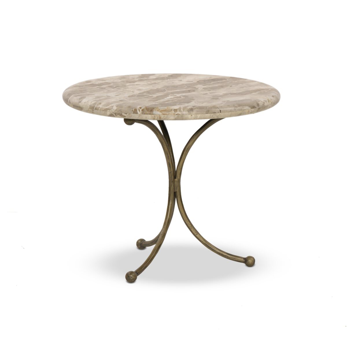 Table d'appoint Sylas à quatre mains en marbre fossile