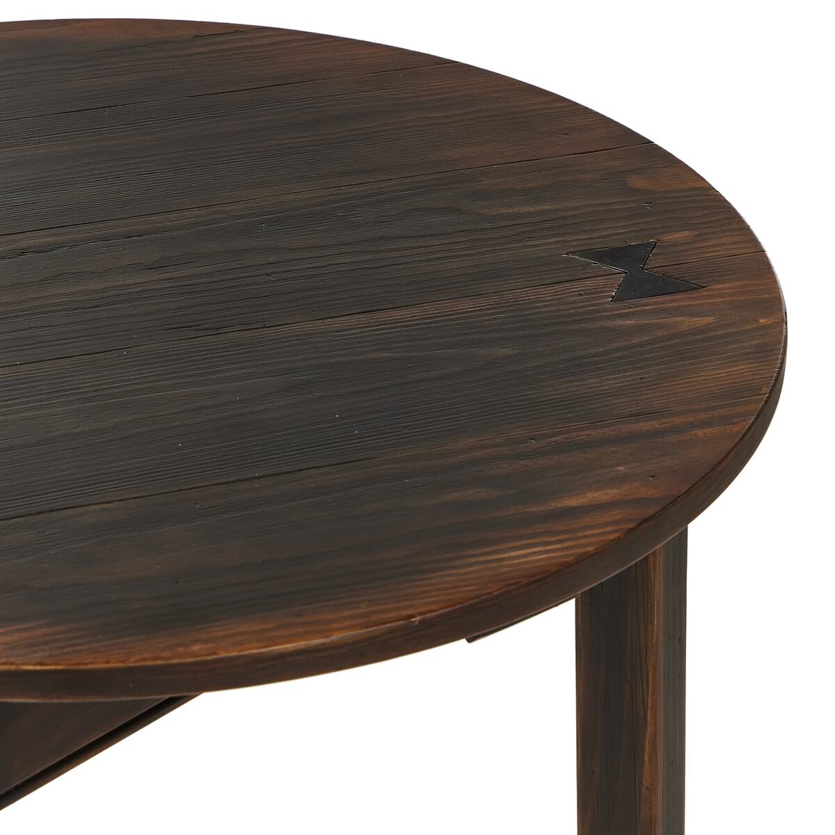 Table Pimms Four Hands en finition marron vieilli