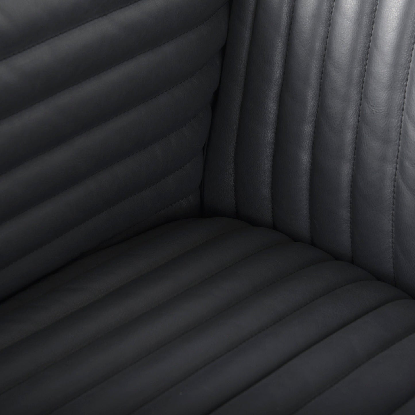 Canapé trois places Remington en cuir noir