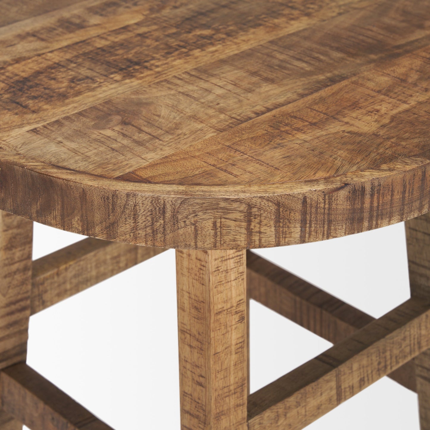 Petite table d'appoint ronde Rowan en brun délavé