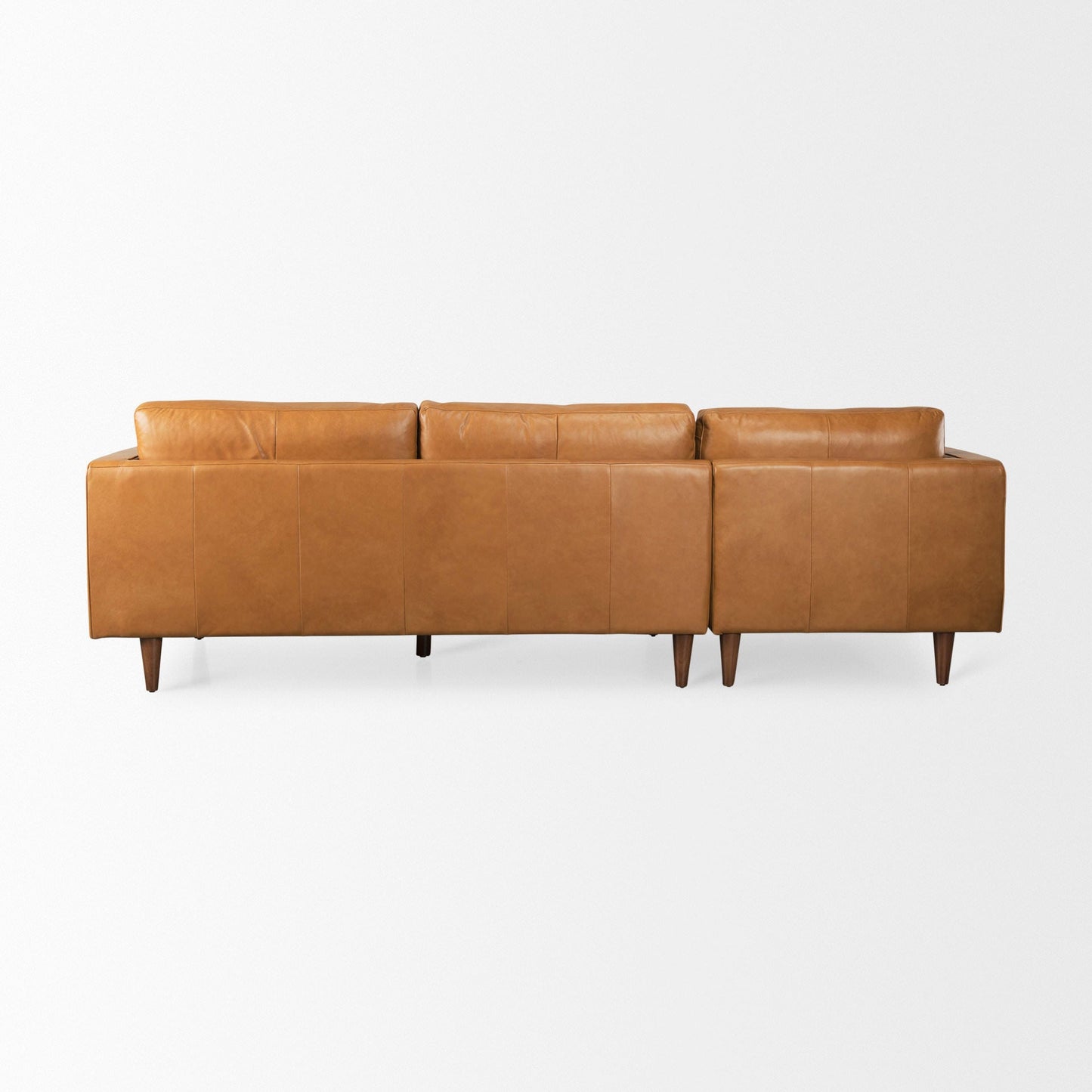 Canapé sectionnel Arne en cuir beige | Chaise longue gauche