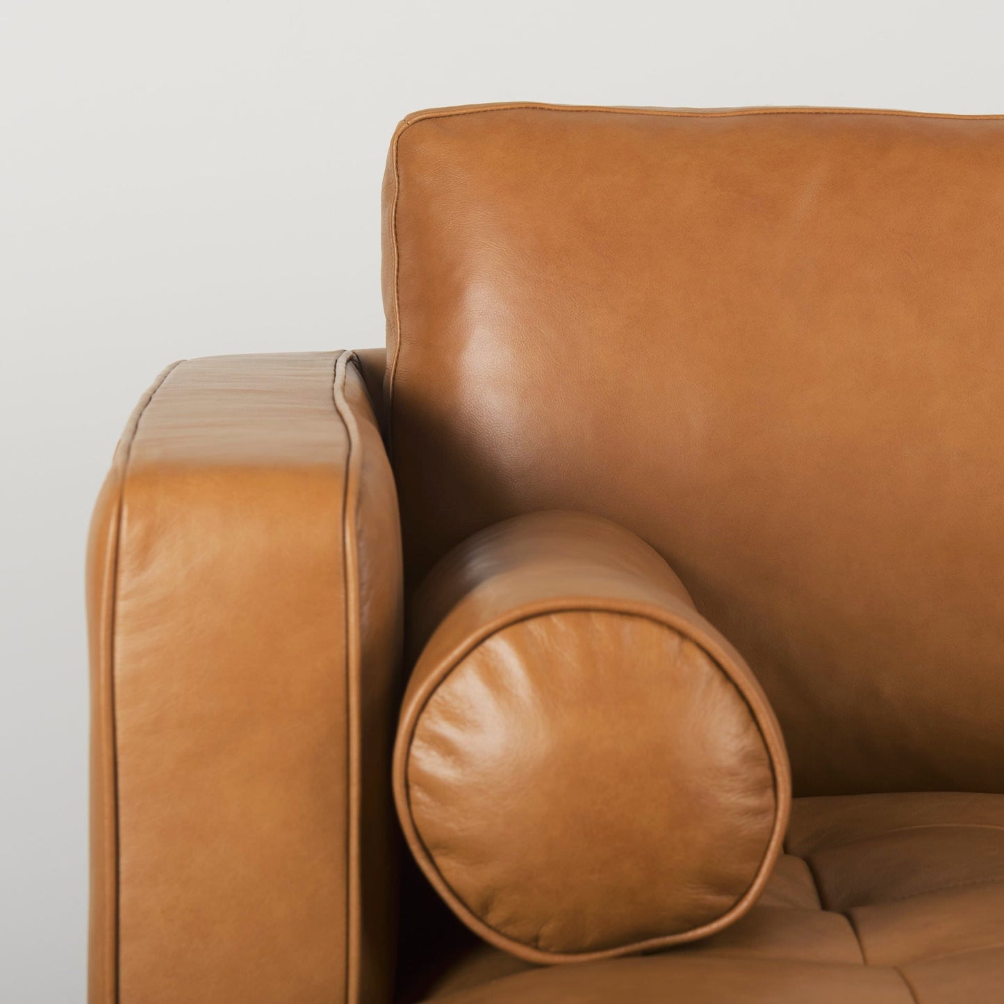 Canapé sectionnel Arne en cuir beige | Chaise longue gauche