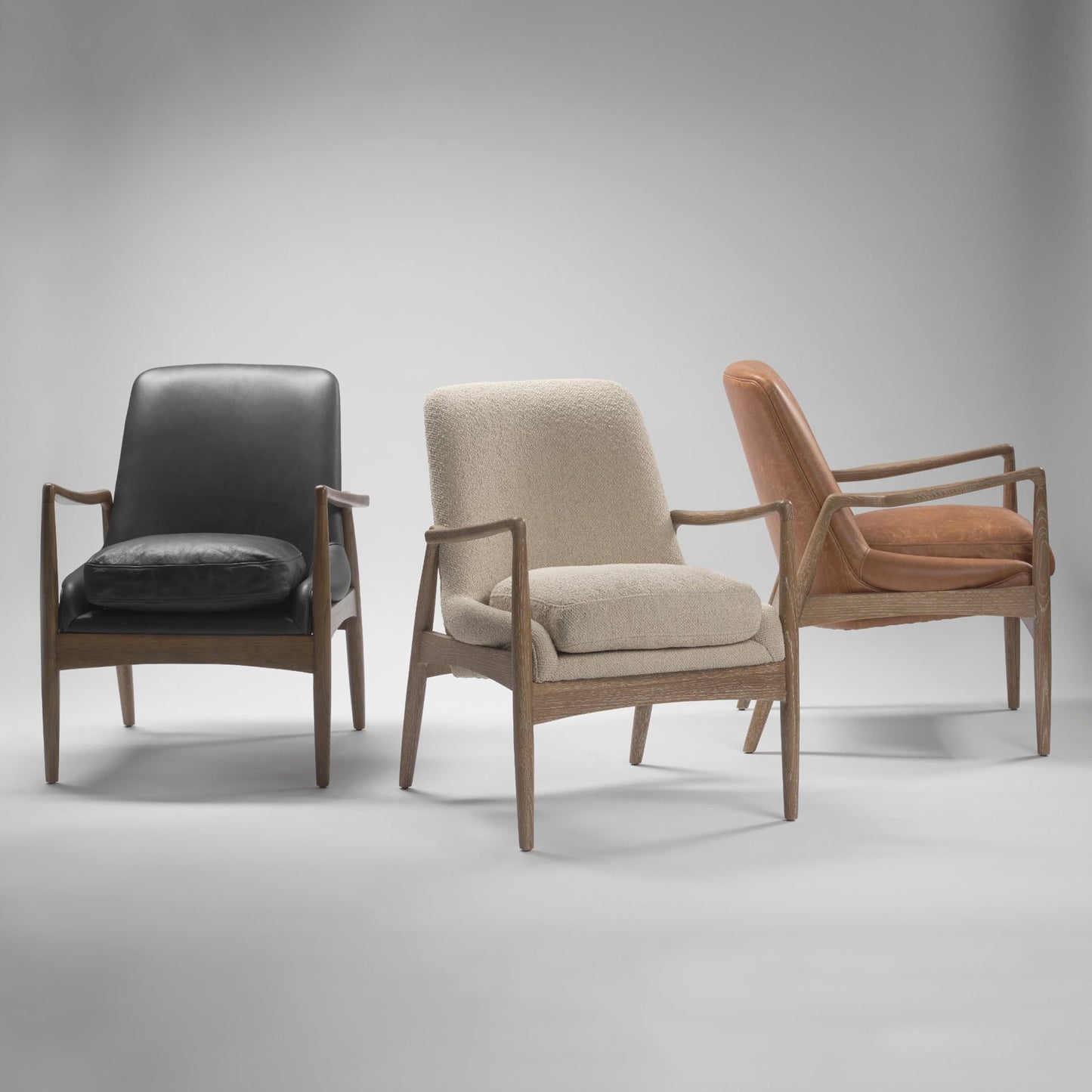 Fauteuil d'appoint Winston en cognac