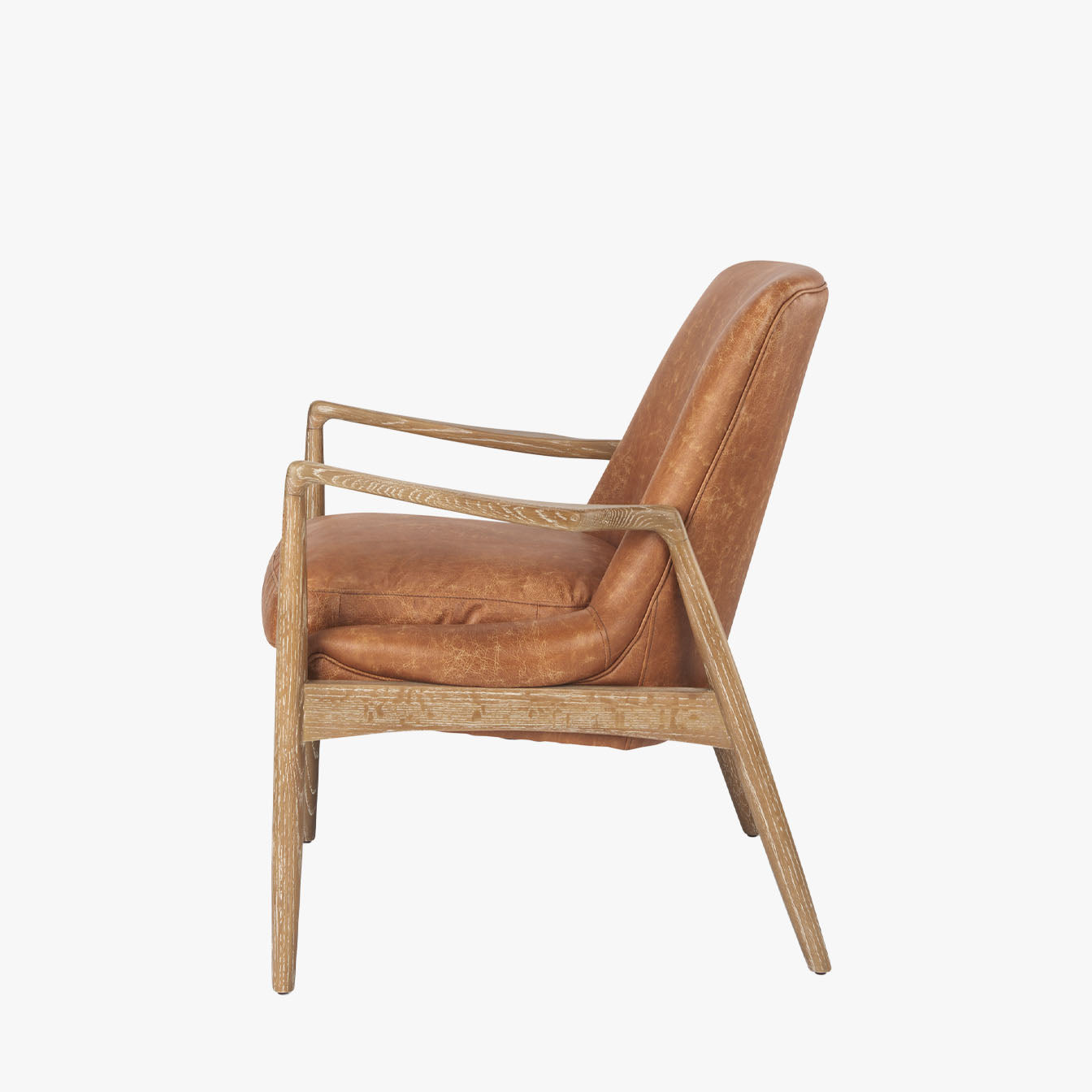 Fauteuil d'appoint Winston en cognac