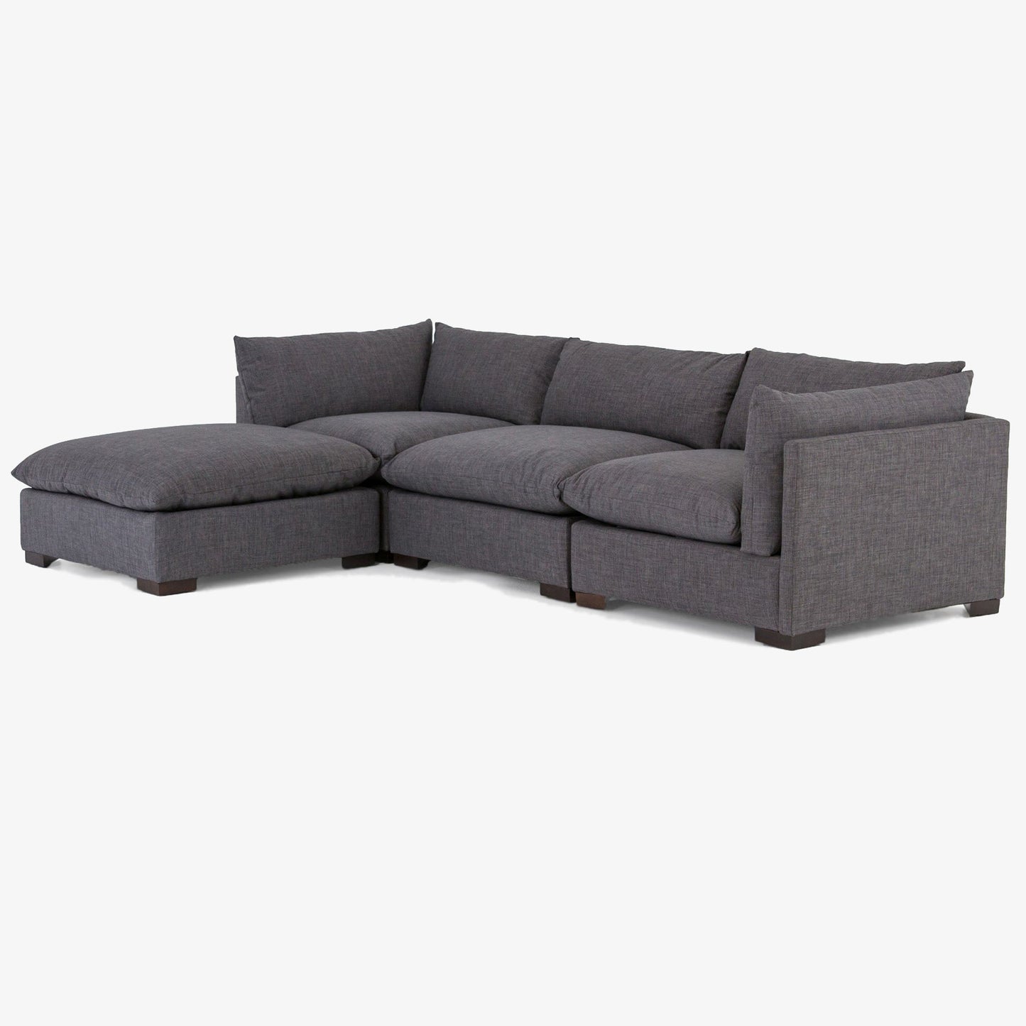 Canapé 3 pièces Westwood Four Hands avec pouf en anthracite Bennett