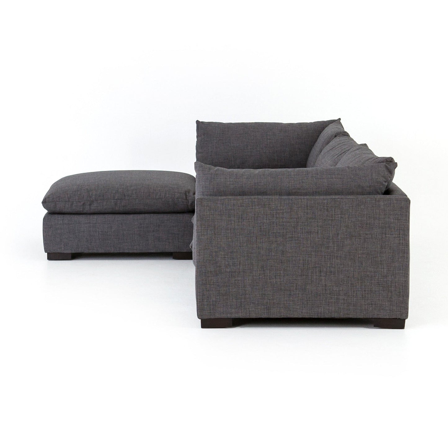 Canapé 3 pièces Westwood Four Hands avec pouf en anthracite Bennett