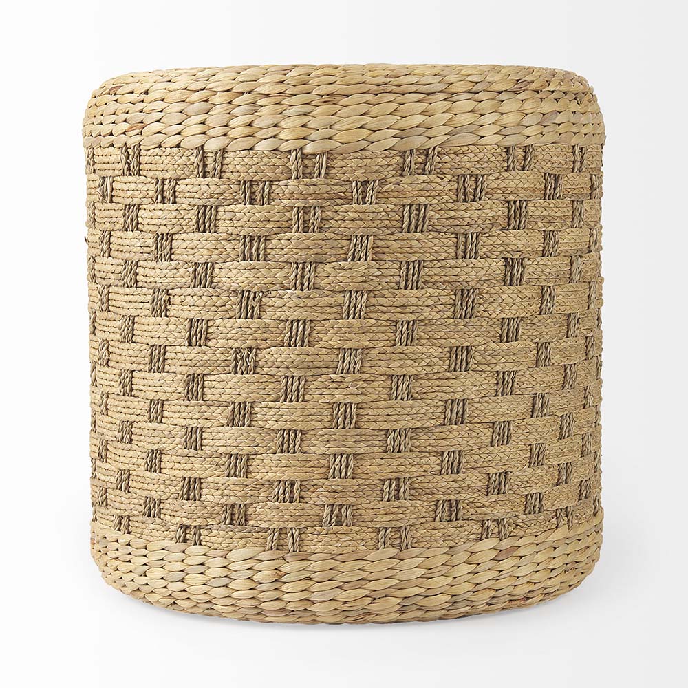 Pouf Majorque en jonc de mer tissé