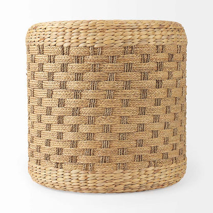 Pouf Majorque en jonc de mer tissé