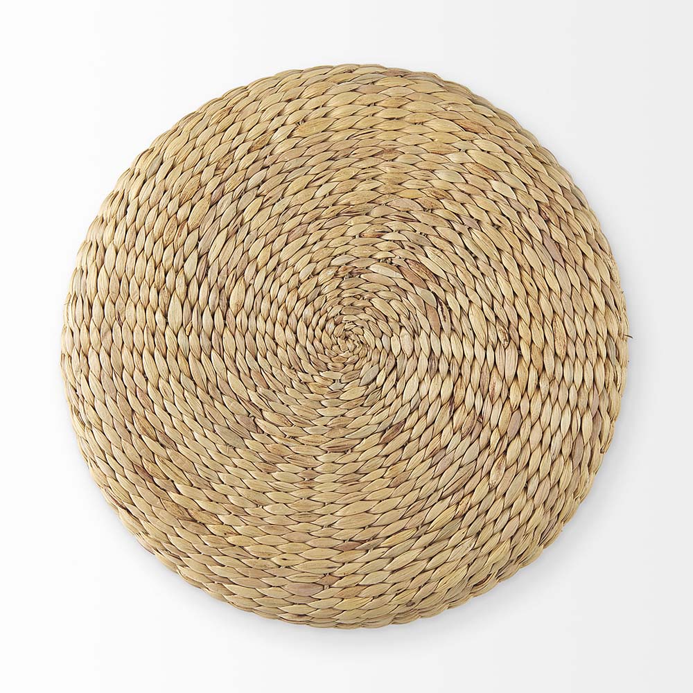 Pouf Majorque en jonc de mer tissé