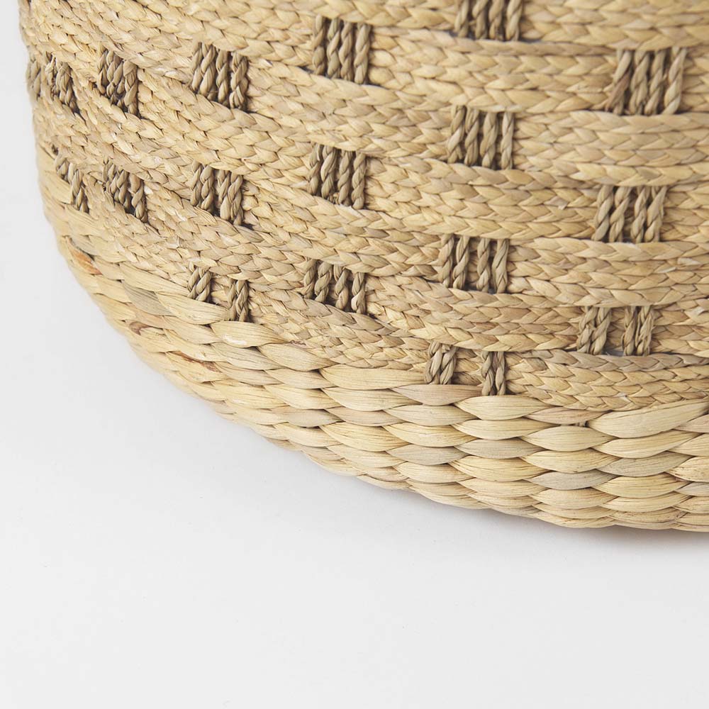 Pouf Majorque en jonc de mer tissé