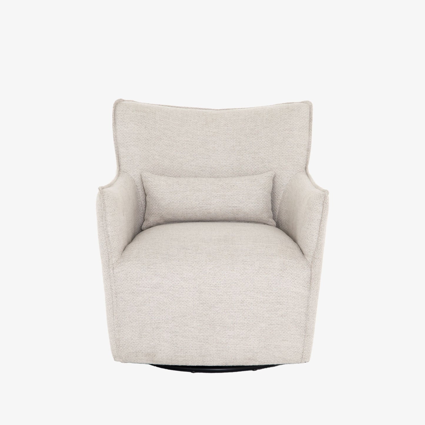 Chaise pivotante Four Hands Kimble en platine noble