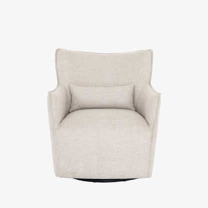 Chaise pivotante Four Hands Kimble en platine noble